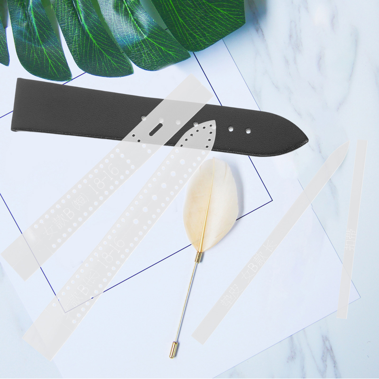 8Pcs Acrylic Watchband Templat - Leatherwork Templates 评论和价格