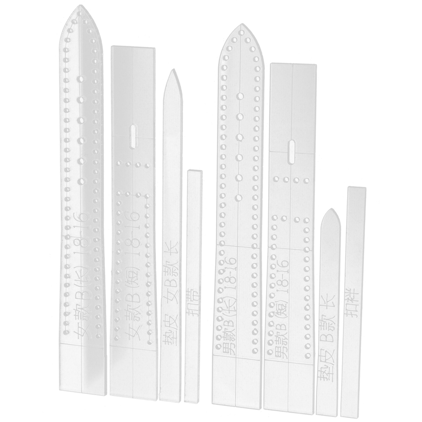 8Pcs Acrylic Watchband Templat - Leatherwork Templates 评论和价格