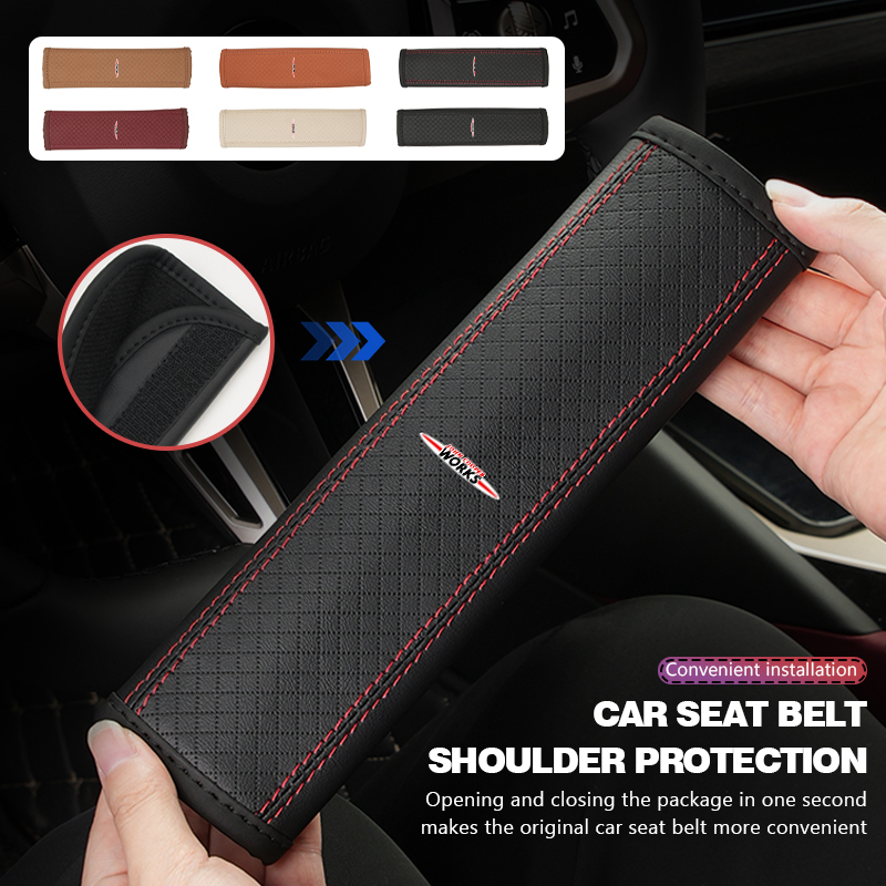 Leather Car Seat Belt Protecto - Leather Work For Car 评论和价格