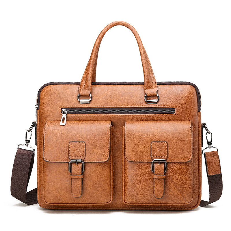 Luxury Brand Man Business Brie - Leather Work Handbags 评论和价格