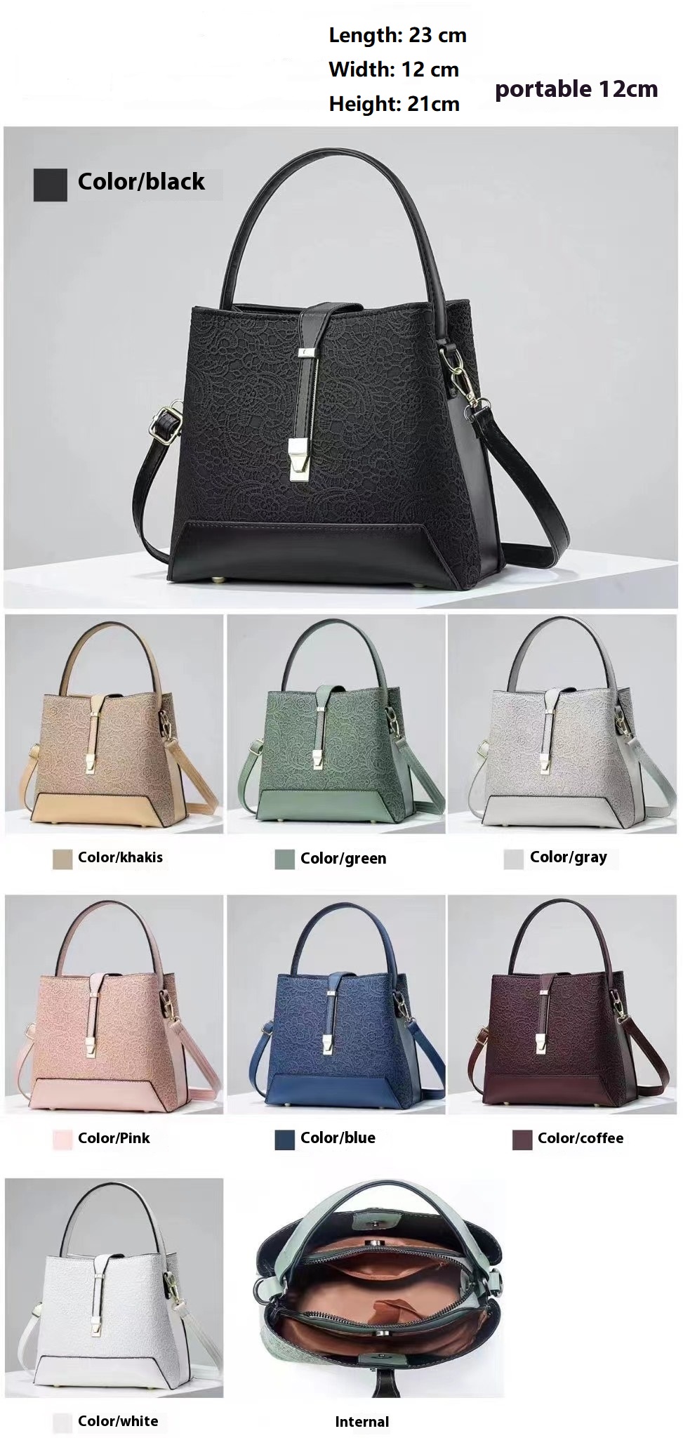 New Luxury Tote Bag Leather Cl - Leather Work Handbags 评论和价格