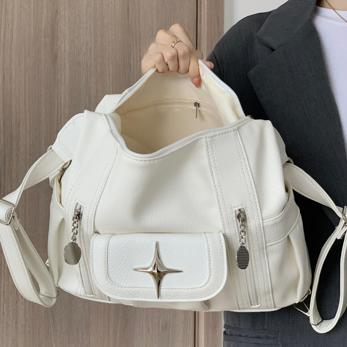 Women's Nice Bag Fashion Korea - Leather Work Handbags 评论和价格