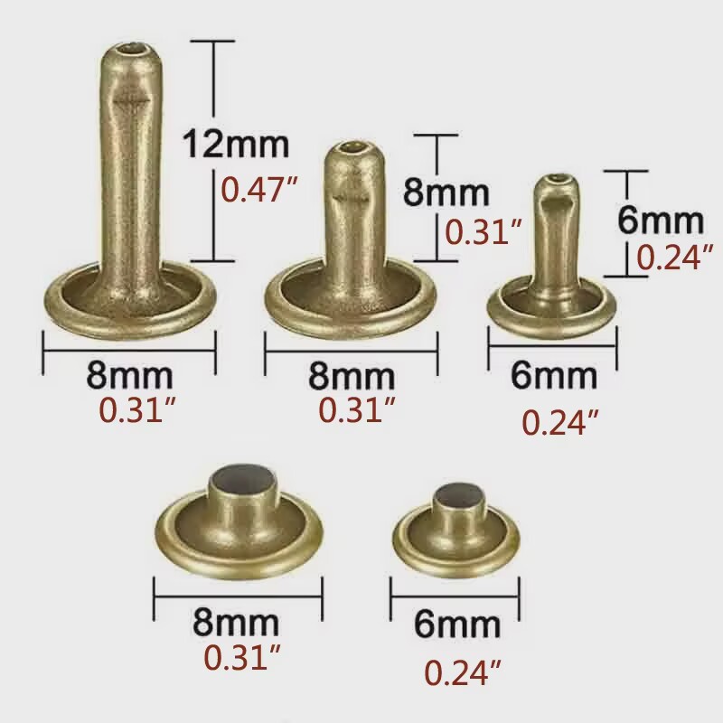 Metal Double Cap Rivets Studs  - Rivet Setter Tool 评论和价格
