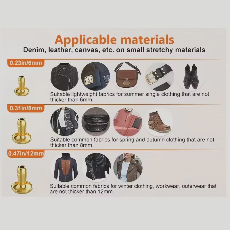 Metal Double Cap Rivets Studs  - Rivet Setter Tool 评论和价格
