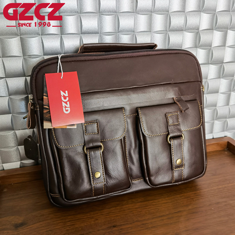 GZCZ Men's Handbag Leisure Bus - Leather Work Handbags 评论和价格
