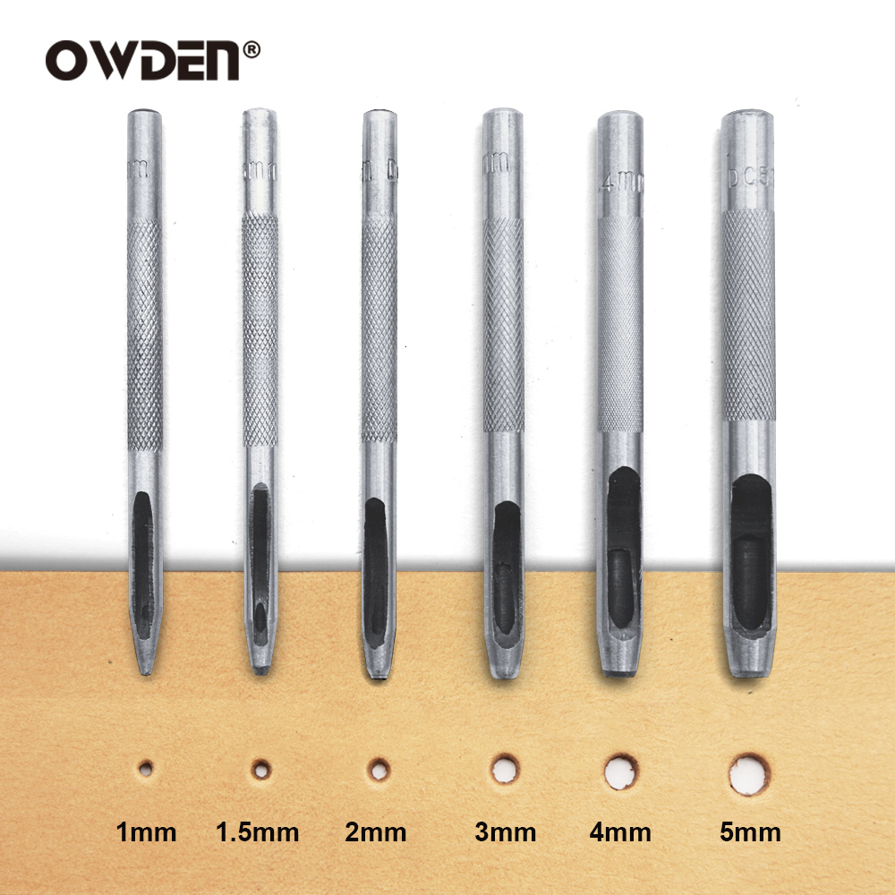 6pcs Leather Hole Punching Too - Leatherwork Hammer 评论和价格