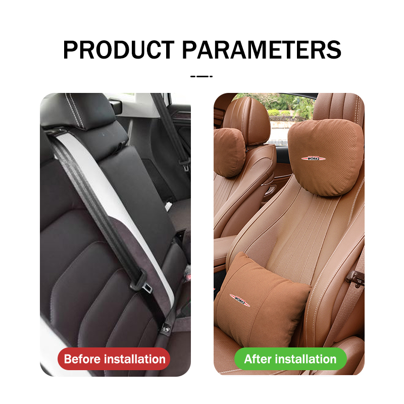 Car Headrest Waist Pillow Neck - Leather Work For Car 评论和价格