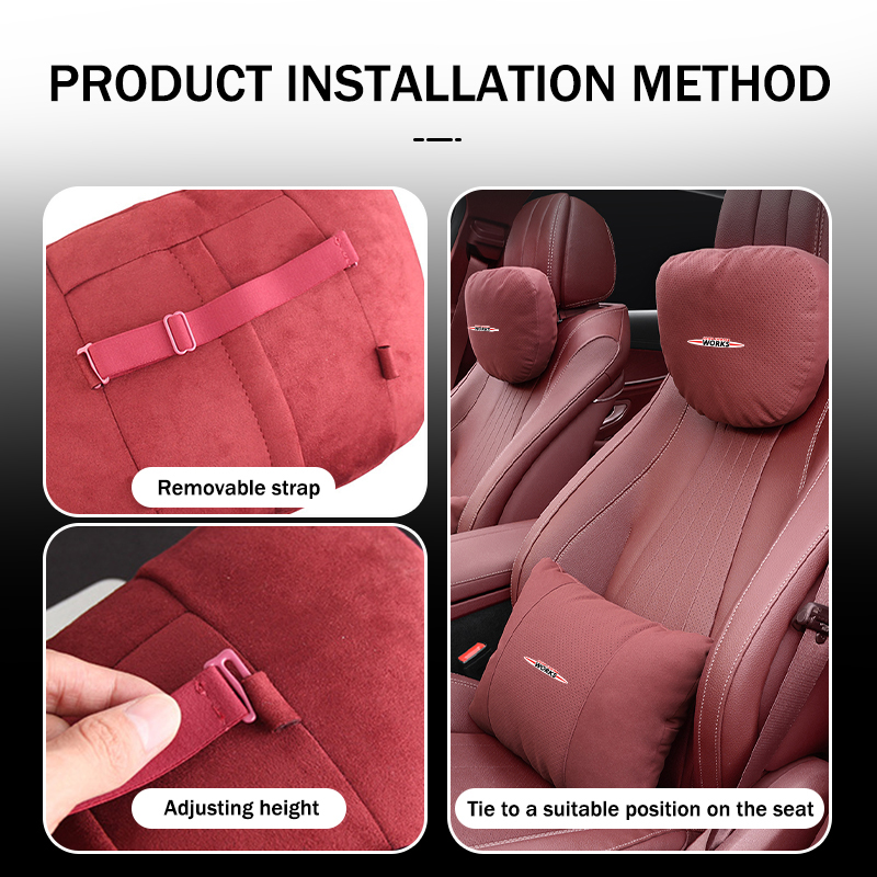 Car Headrest Waist Pillow Neck - Leather Work For Car 评论和价格