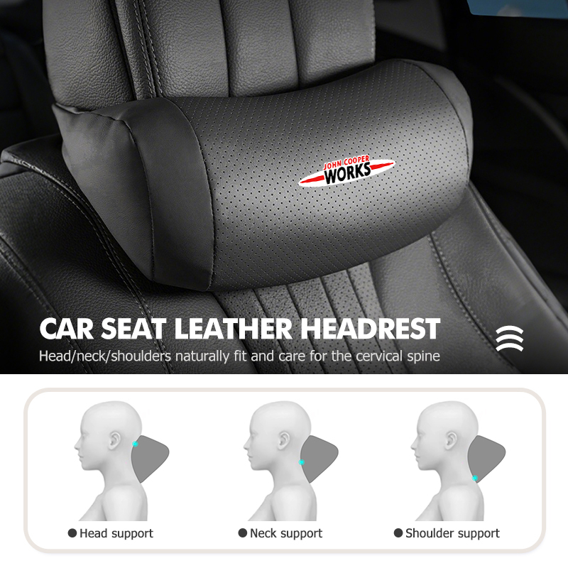 Leather Car Seat Headrest Neck - Leather Work For Car 评论和价格