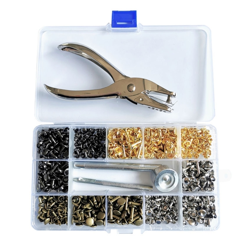 180Sets Leather Rivets 6mm/8mm - Rivet Setter Tool 评论和价格