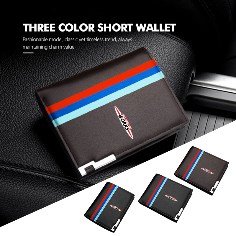 Car Men's Leather Wallet Multi - Leather Work For Car 评论和价格