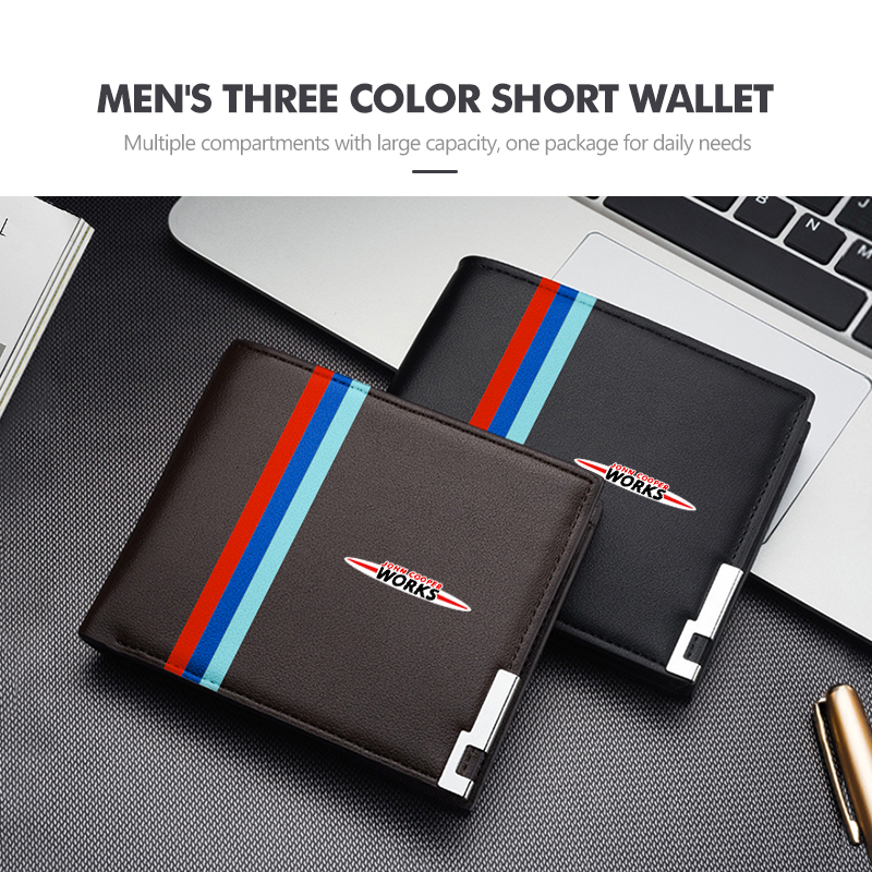 Car Men's Leather Wallet Multi - Leather Work For Car 评论和价格