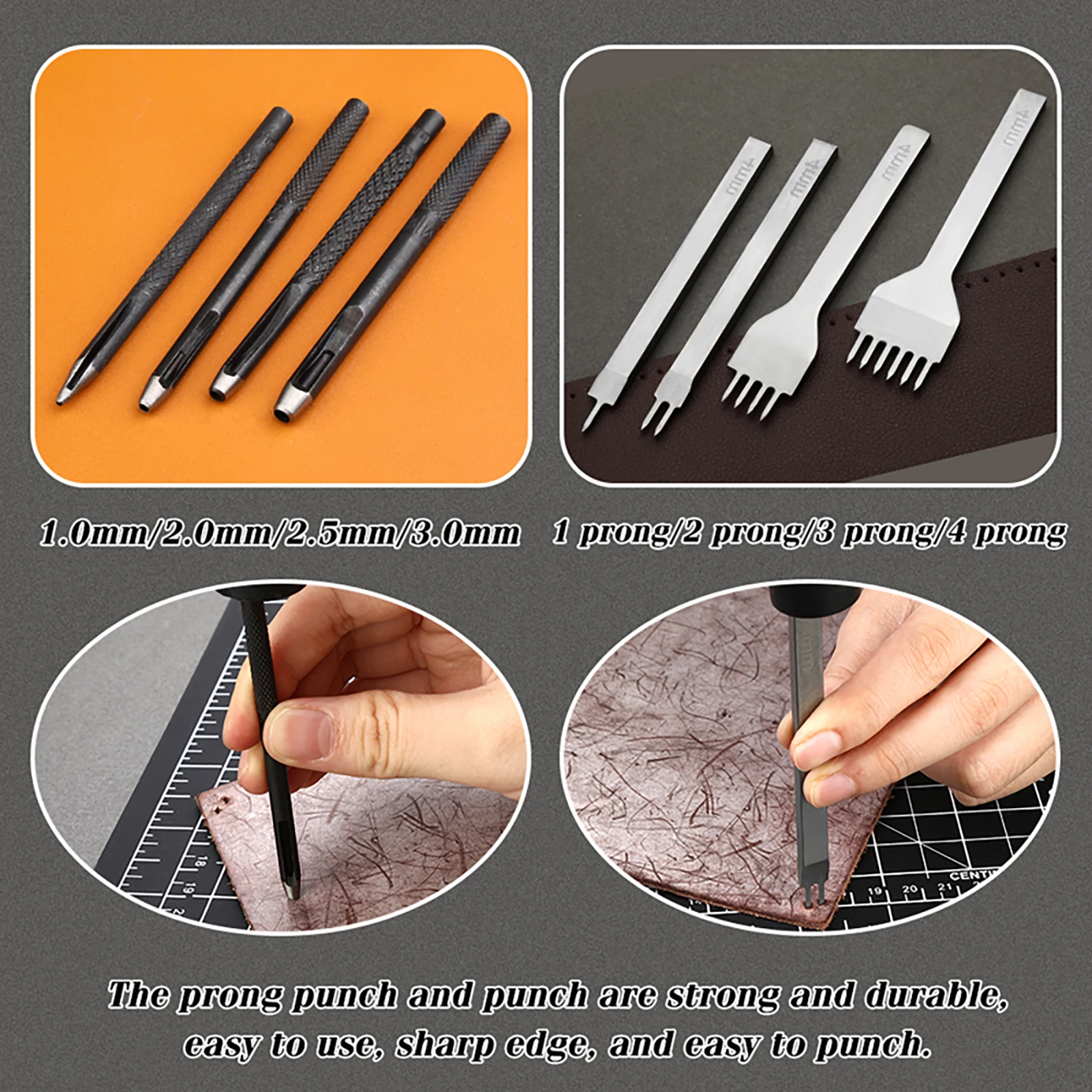 Orange Leather Sewing Kit Upho - Leatherwork Hammer 评论和价格