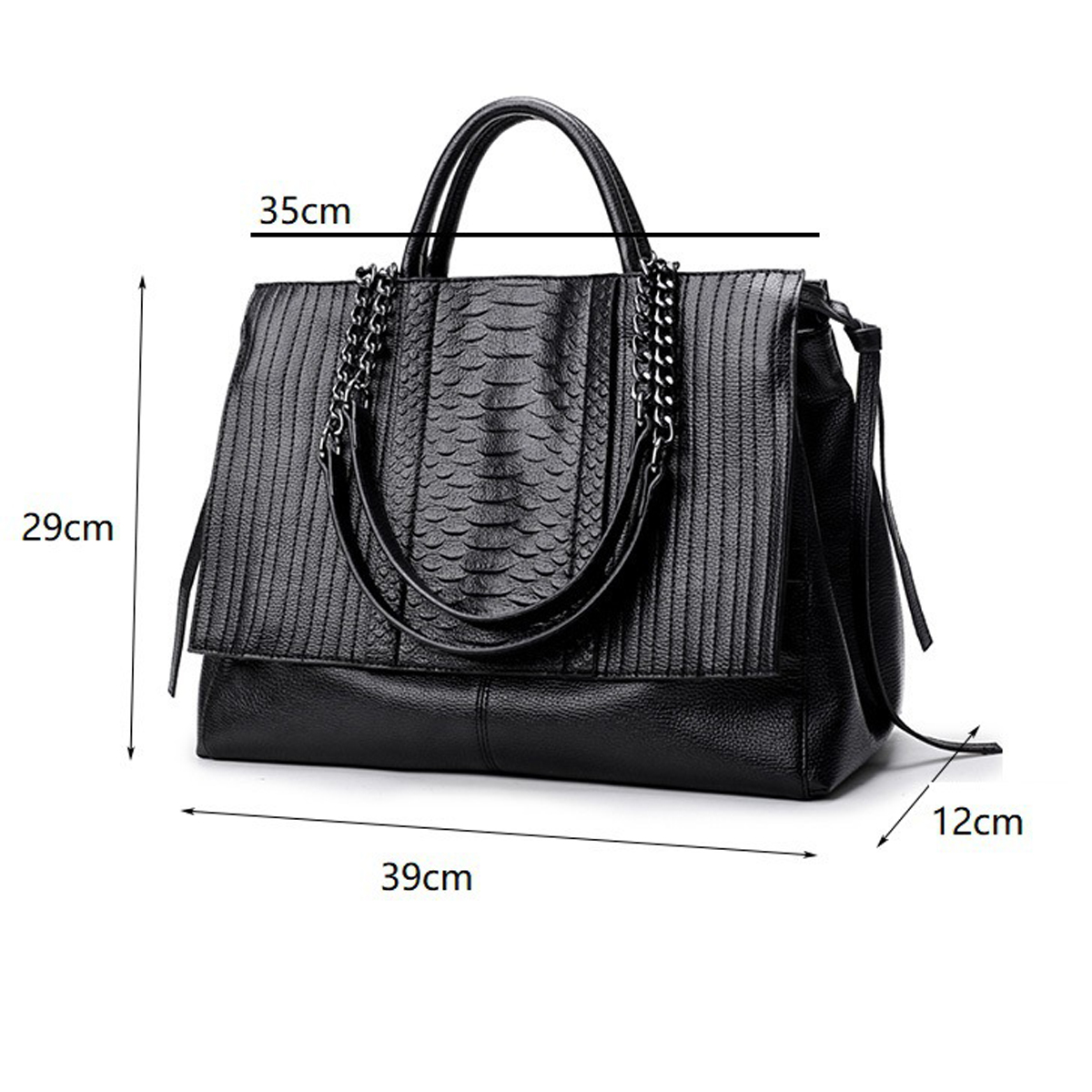 Elegant Tote Bag With Zipper,  - Leather Work Handbags 评论和价格