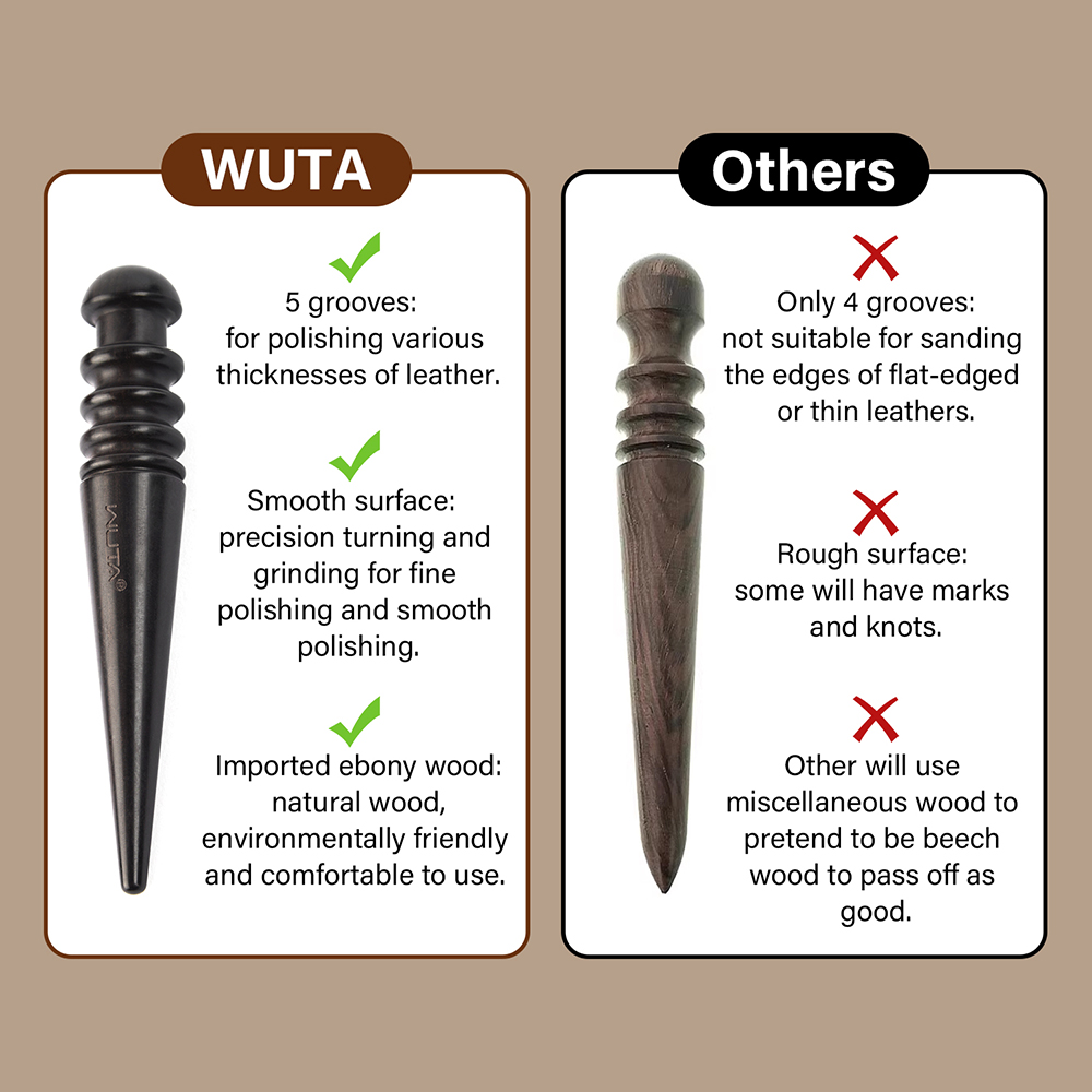 WUTA 1PC Pro Leather Edge Burn - Leatherwork Hammer 评论和价格
