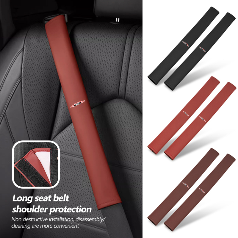 For MINI Car Seat Belt Pad Sho - Leather Work For Car 评论和价格
