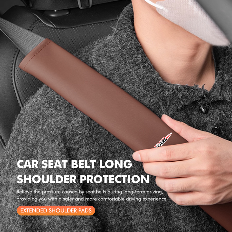 For MINI Car Seat Belt Pad Sho - Leather Work For Car 评论和价格