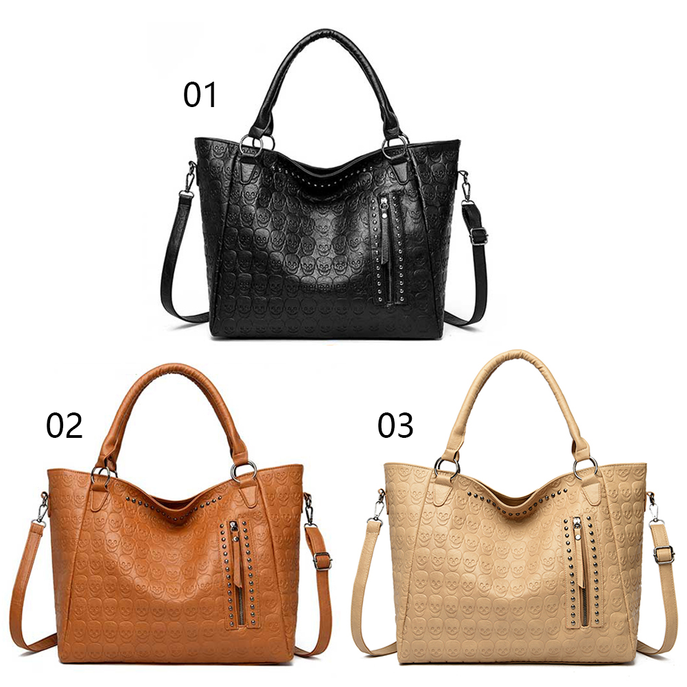 Punk Skull Crossbody Bag PU Le - Leather Work Handbags 评论和价格