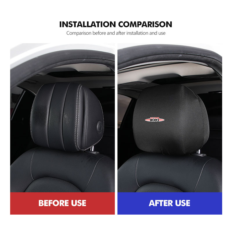 For MINI Car Seat Headrest Cov - Leather Work For Car 评论和价格