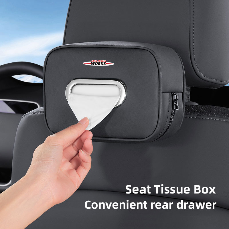 Car Tissue Storage Box Organiz - Leather Work For Car 评论和价格